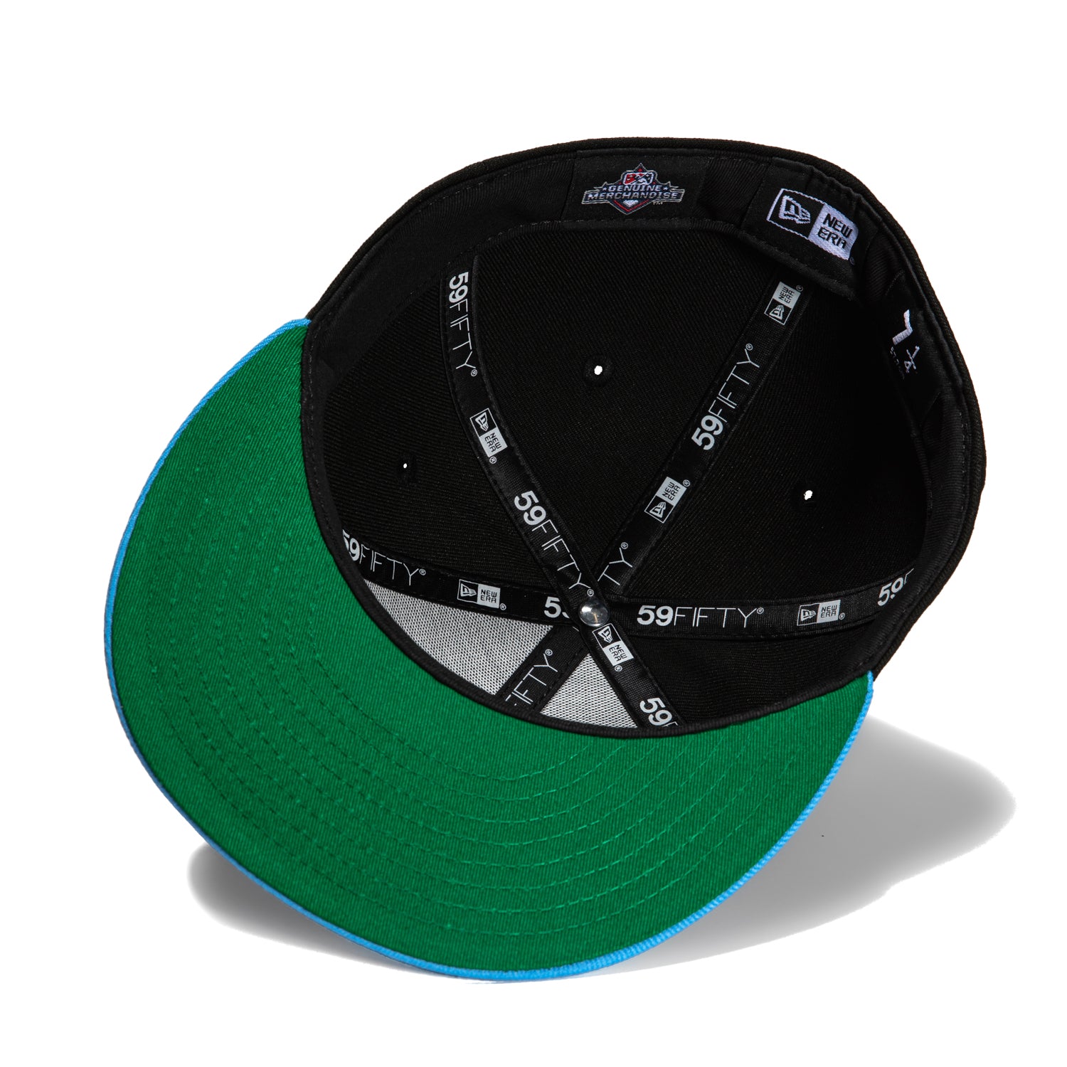 New Era 59Fifty MLB Baseball Cap - Tulsa Drillers Oilers Logo Patch Script Snapback Hat in Black & Light Blue | Adjustable Fit for Men & Women | Perfect for Baseball Games, Streetwear & Casual Outfits