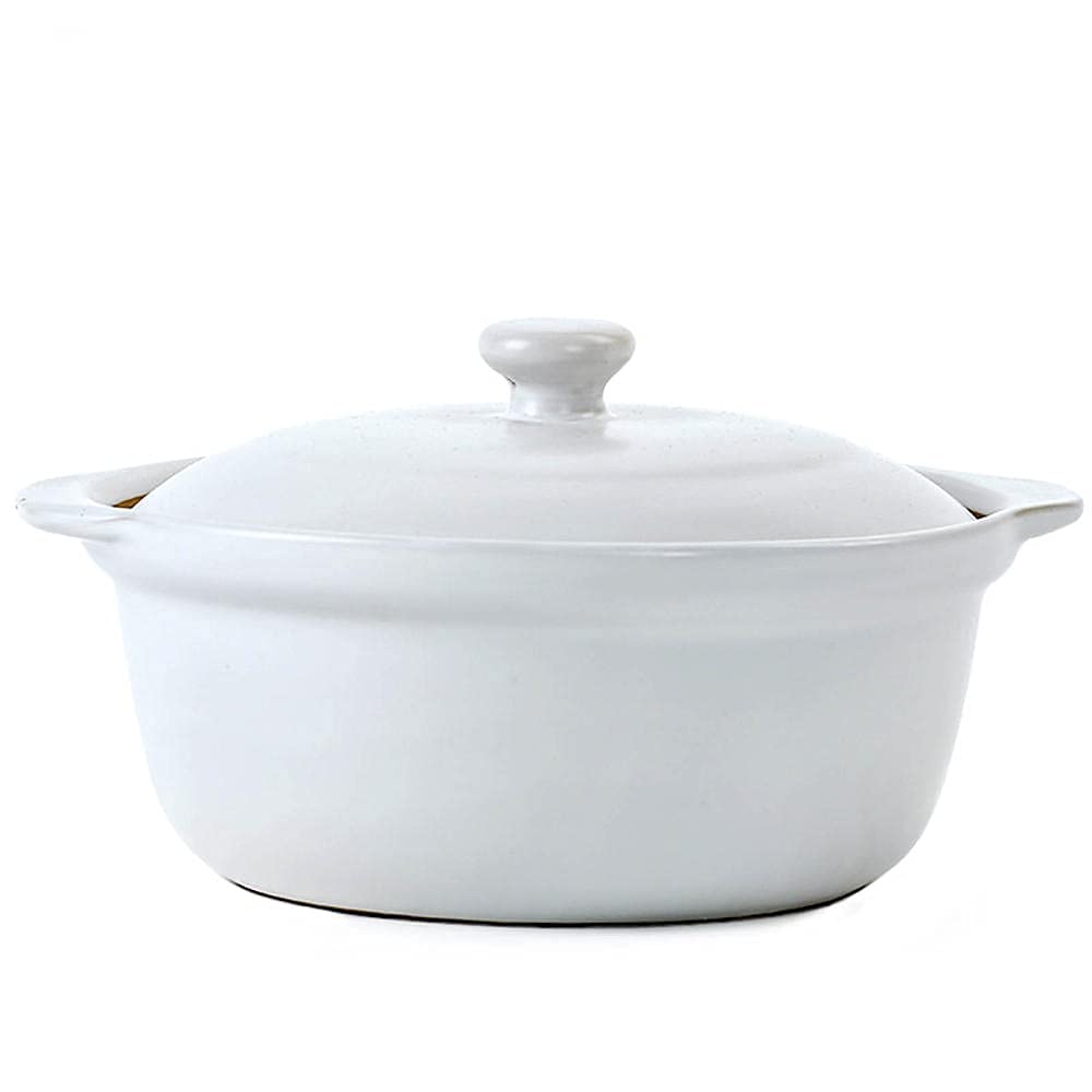1L Black Terracotta Stew Pot - High Temperature Resistant Clay Casserole for Soup, Stew & Slow Cooking | Perfect for Stovetop, Oven & Serving Dishes