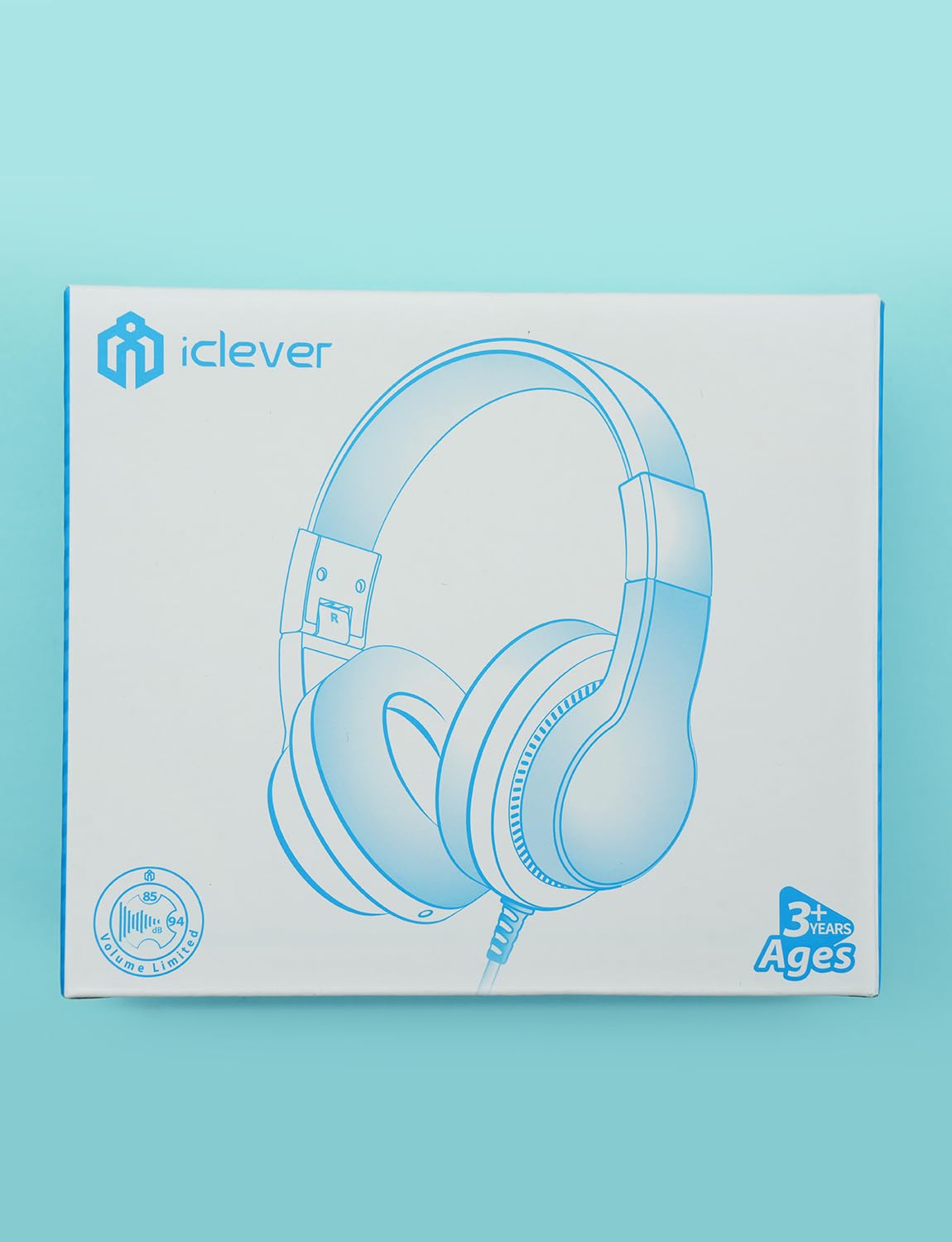 iClever Kids Headphones with Microphone - 85/94dB Volume Limiter & Sharing Function, HD Stereo Foldable Headphones for Children - Perfect for School, Travel, Online Classes, Gaming, Kindle, PC & MP3 Use