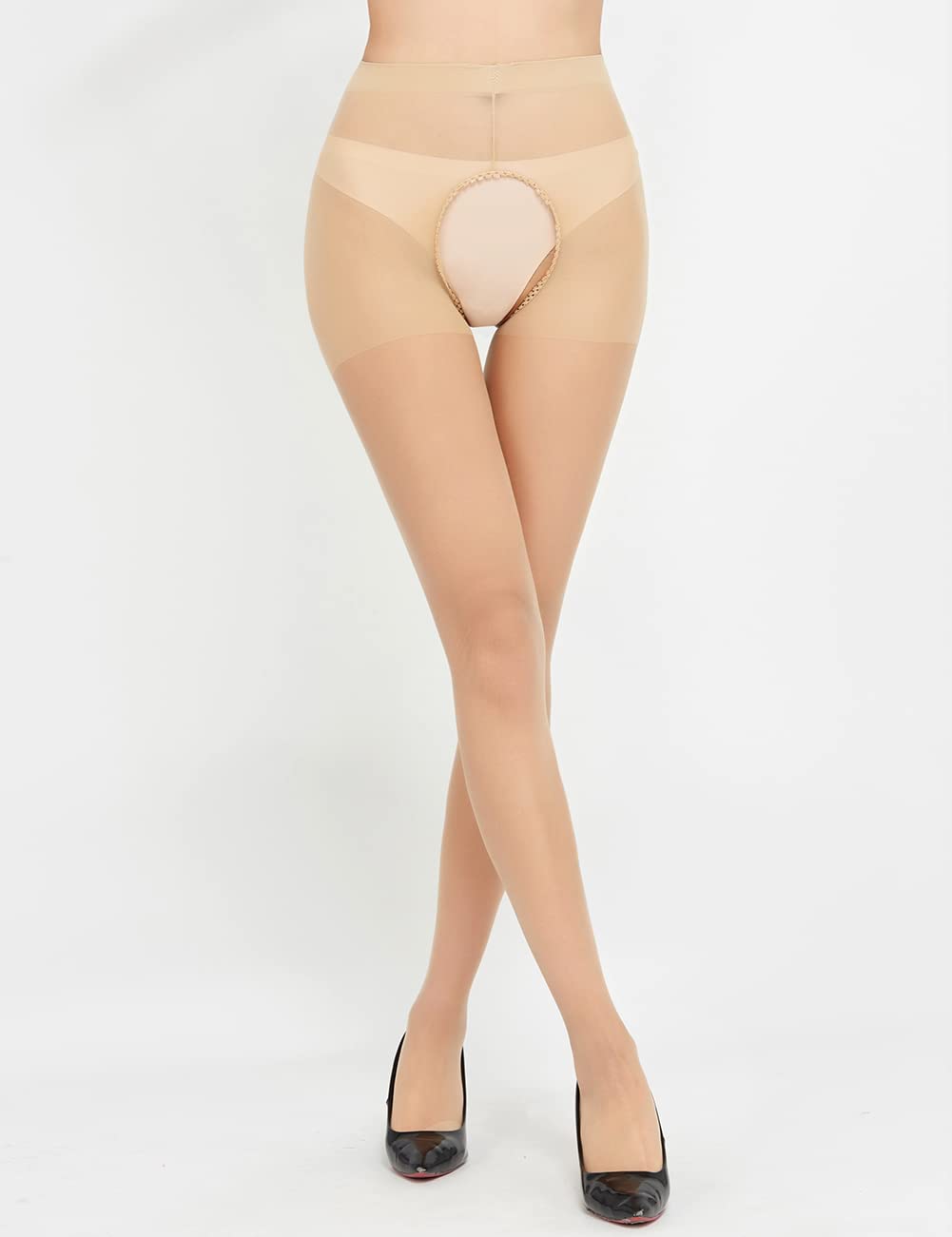 Adore High Waist Pantyhose for Women - Sexy Sheer Hollow Out Stockings with Comfortable Fit - Perfect for Date Night, Office Wear & Special Occasions
