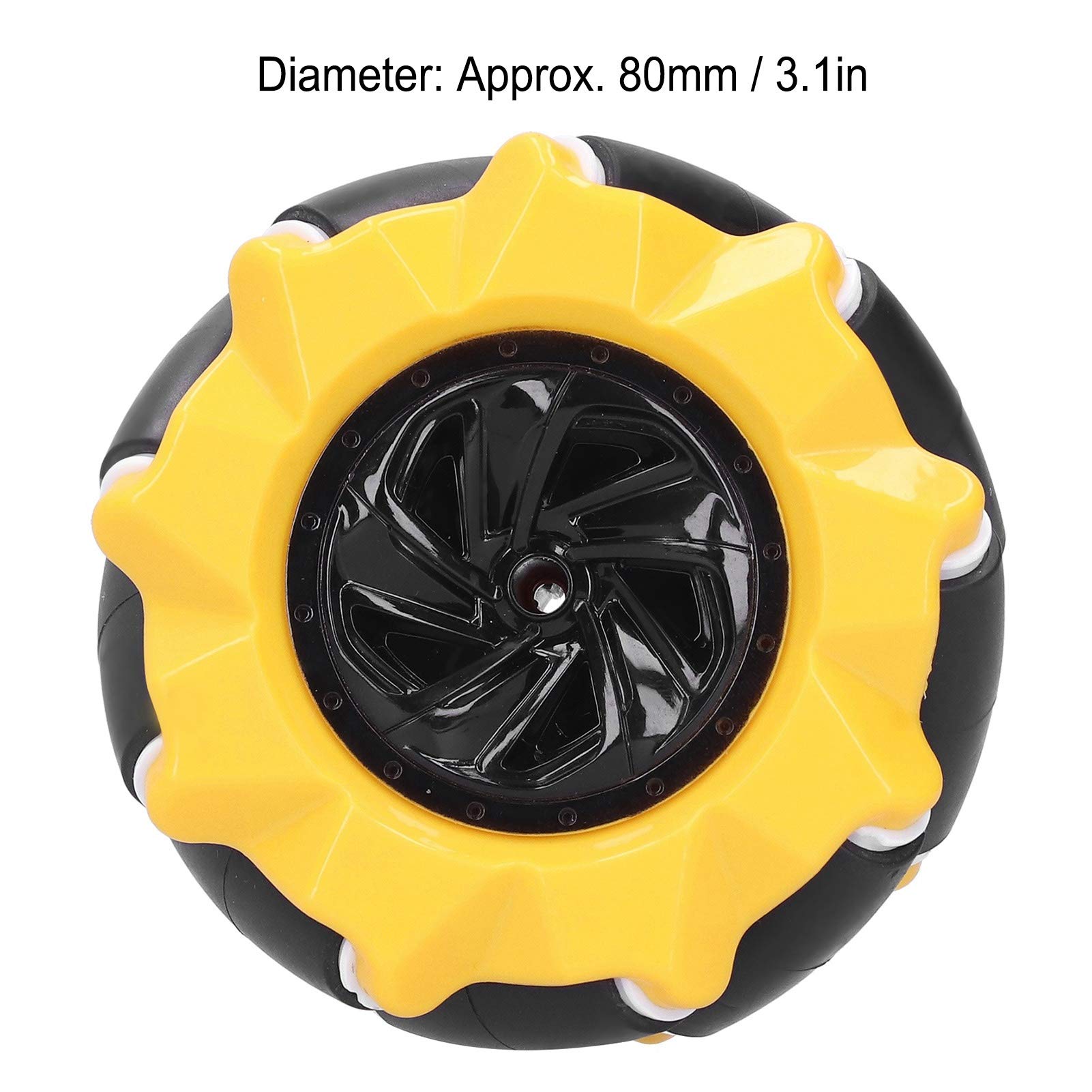 **Mecanum Wheel 80mm Omni-Directional Robot Car Parts - 2 Pair Set for DIY Smart Robots, Industrial Automation & STEM Projects**    *(Perfect for Robotics Competitions, Automated Guided Vehicles (AGVs), and Educational STEM Learning Kits)*