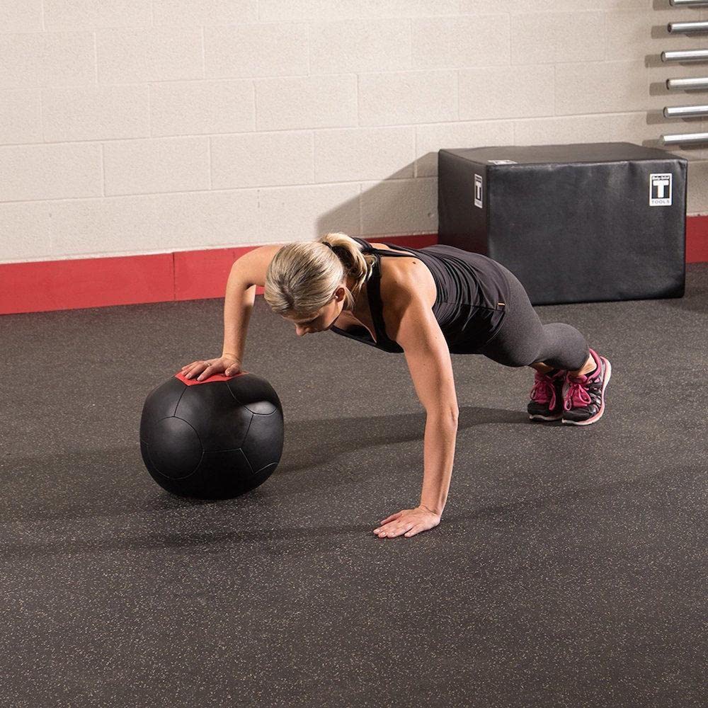 Body-Solid BSTSMB Soft Shell Medicine Ball – Non-Bouncing Wall Ball for Strength Training, Weight Loss, Core Exercises & Home Gym Fitness (6-30lbs, Black) – Perfect for CrossFit, Functional Training & Rehabilitation Workouts