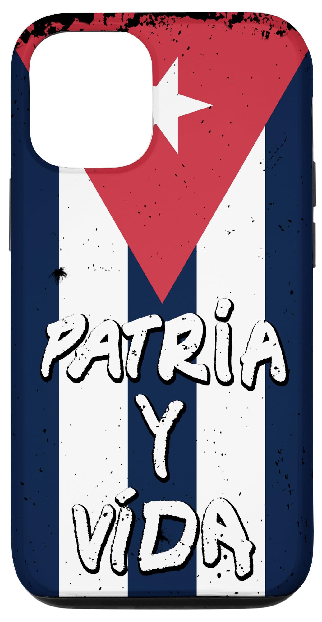 Patria Y Vida Cuban Flag iPhone 12/12 Pro Case - Durable Protective Cover with Cuba Roots Design - Perfect for Cuban Americans & Supporters of Cuban Freedom (Black) - Great for Daily Use, Travel & Showing Cultural Pride