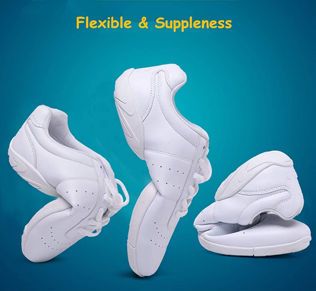 JITUUE Women's Cheerleading Dance Shoes - Lightweight Gym Sneakers for Training, Sports & Dance | Non-Slip Lace-Up Athletic Shoes for Girls | Perfect for Cheerleading, Dance Practice & Gym Workouts