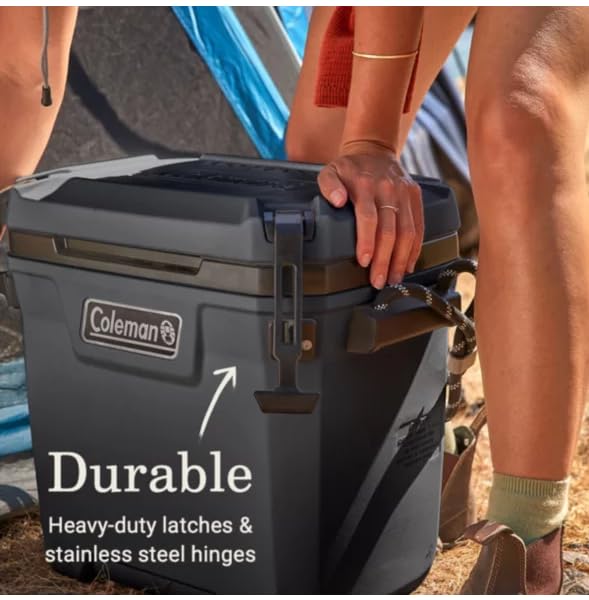 Coleman Portable Cooler - Convoy Series 28 Quart Personal Cooler for Camping, Picnics & Outdoor Adventures | Insulated Ice Chest for Drinks & Food | Lightweight & Durable Cooler Box