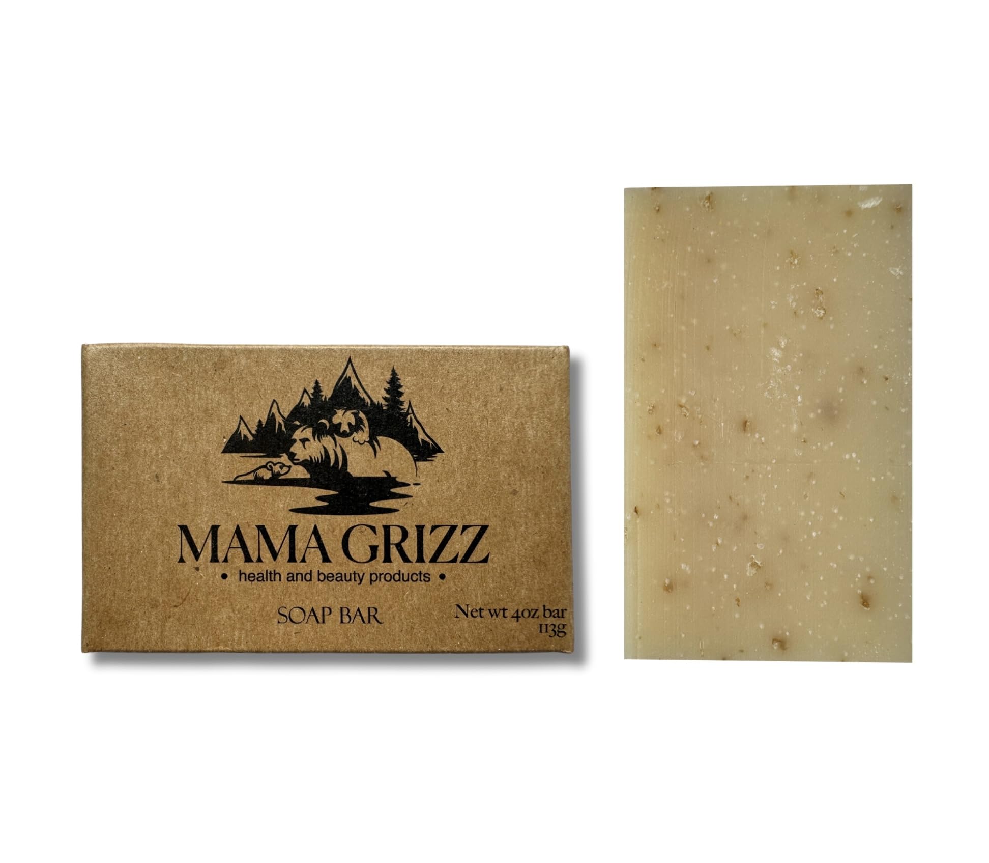 MAMA GRIZZ Organic Shea Honey Oat Soap Bar - Natural Brightening & Smoothing for Face & Body - Made in Montana - Perfect for Sensitive Skin Care