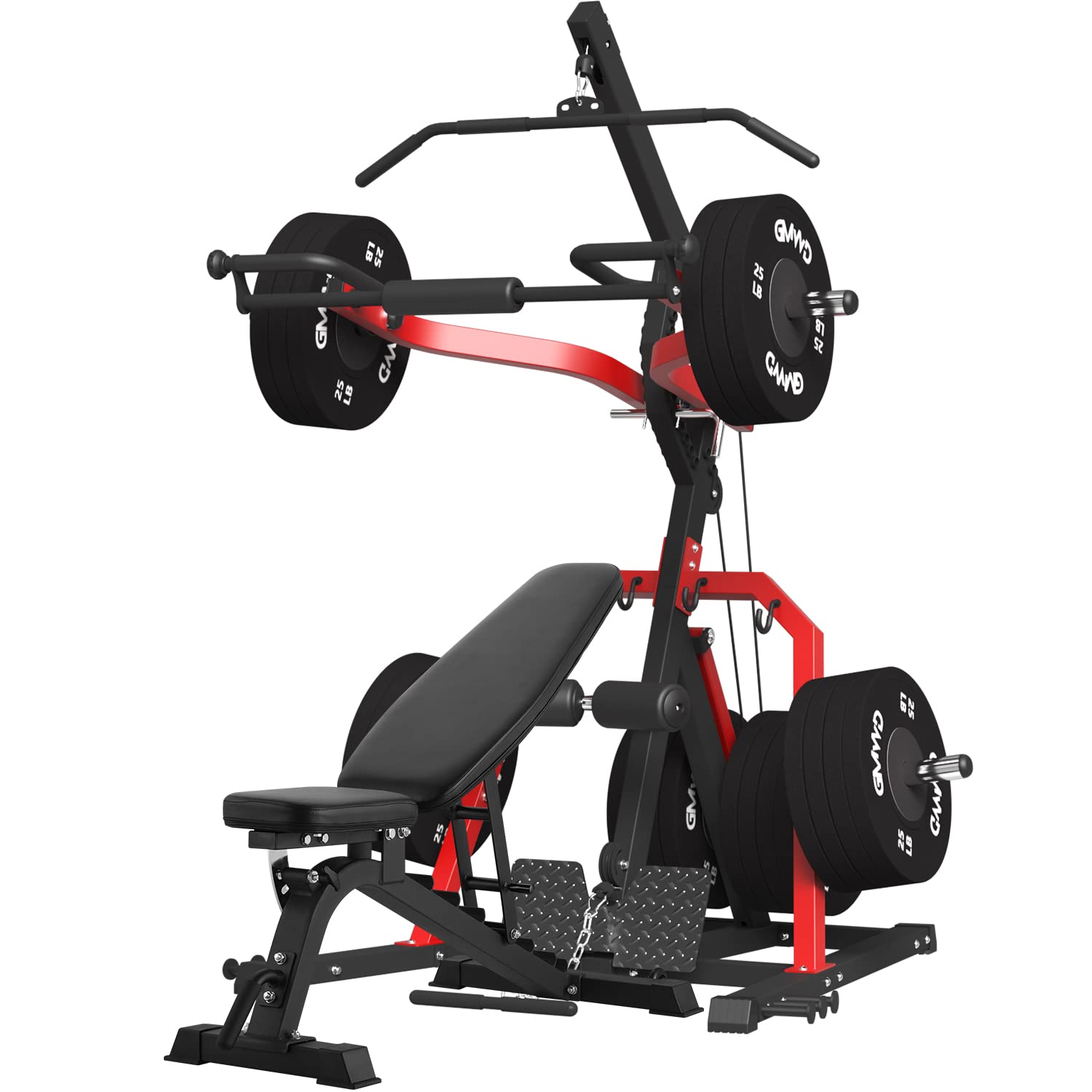 GMWD Leverage Gym - Adjustable 2055LB Multi Bench Press Machine for Strength Training, Home Gym Equipment with Weight Bench | Full Body Workout for Men & Women, Perfect for Small Spaces & Garage Gyms