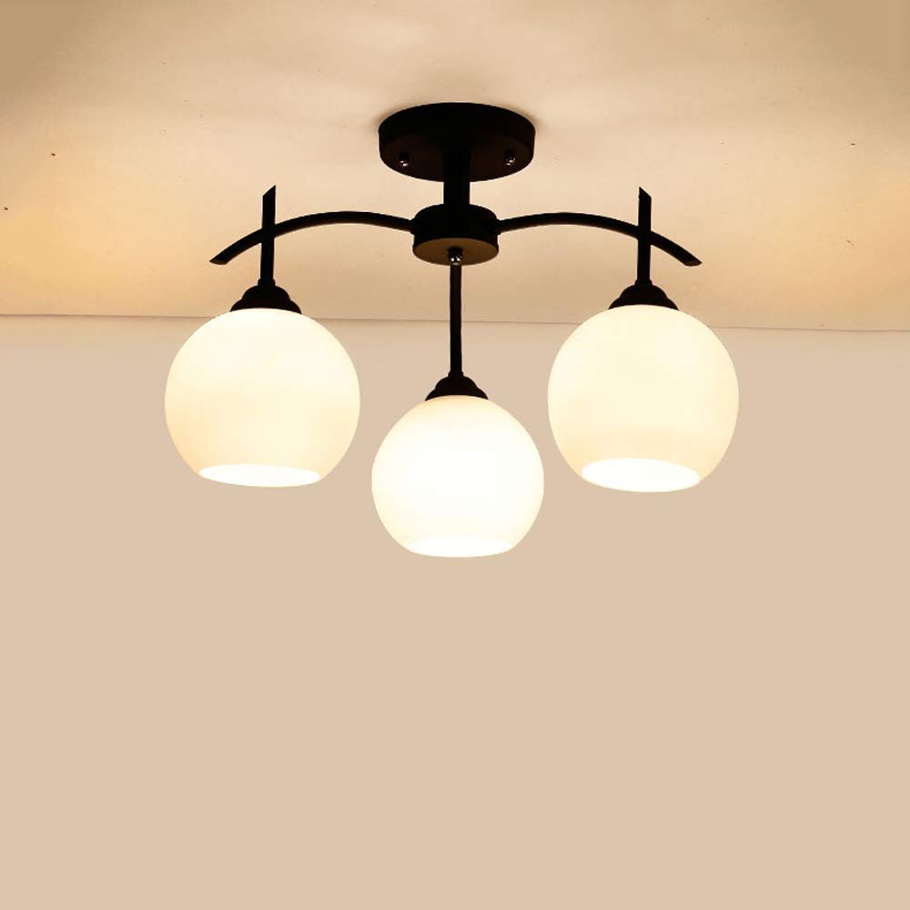Vintage Industrial Ceiling Light Fixture - 3-Light Black Hanging Pendant Chandelier with E27 Socket for Living Room, Dining Room, and Kitchen Decor | Modern Farmhouse Lighting for Home & Restaurant Interior Design