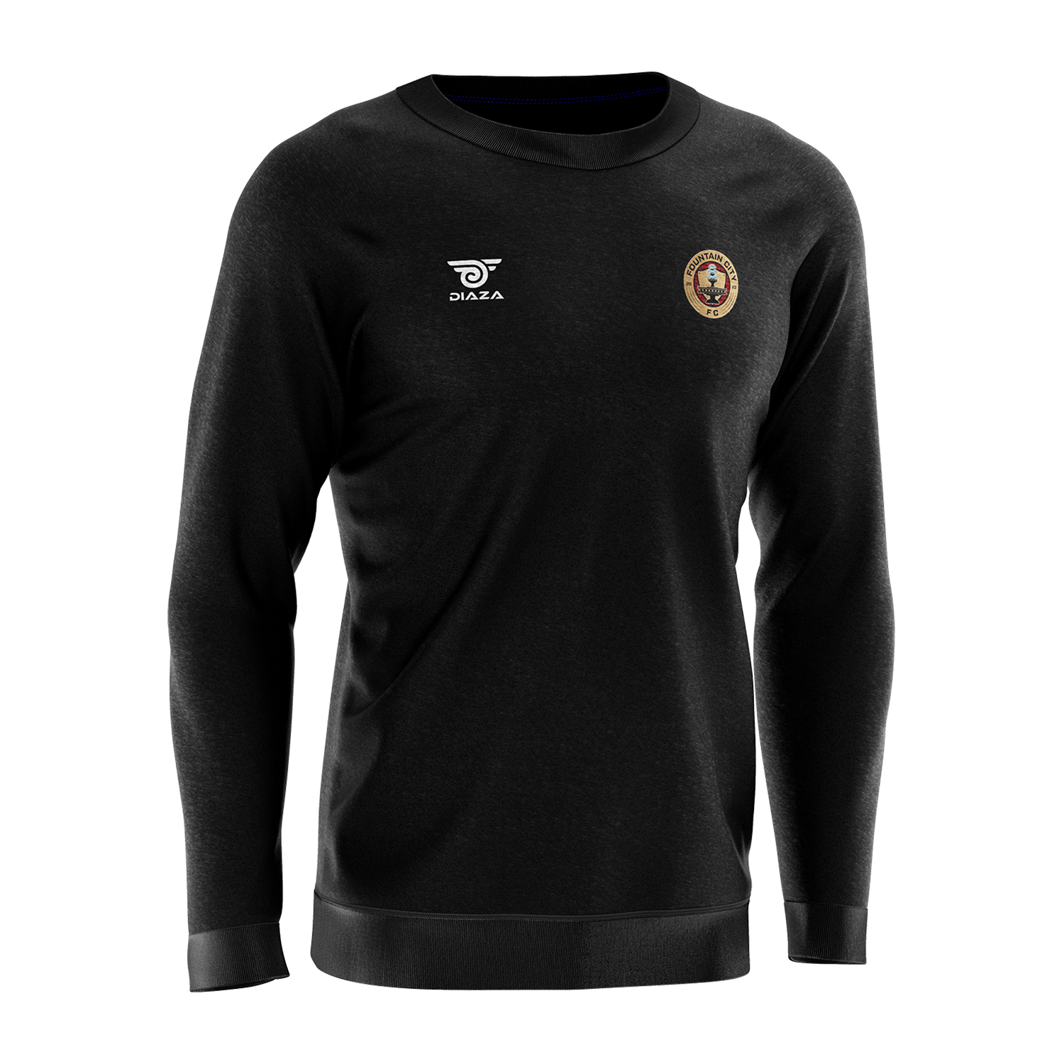 Premium Fountain City Crew Neck Sweater for Men & Women - Soft Cotton Knit Pullover - Black - Perfect for Casual Wear, Office & Fall Fashion