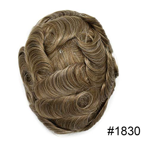 #1830 18# MEDIUM BLONDE WITH 30% SYNTHETIC GREY-100% light to medium density