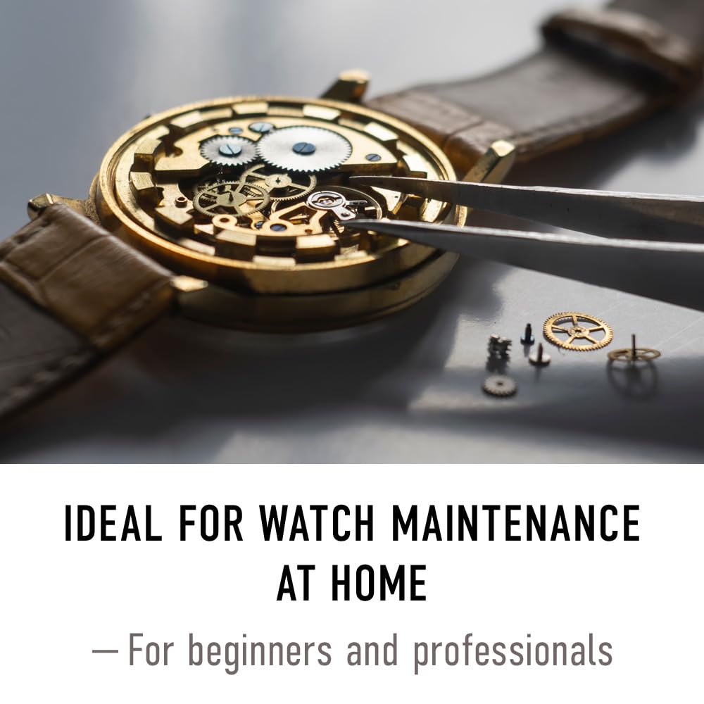 Watch Battery Replacement Tool Kit - Professional Watch Repair Kit with Precision Tools for DIY Watch Battery Change - Perfect for Watch Enthusiasts & Jewelers