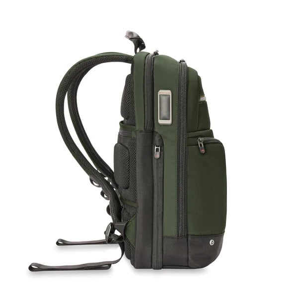Briggs & Riley HTA Medium Slim Expandable Backpack for Business Travel & Commuting - Durable Carry-On Laptop Backpack with USB Charging Port