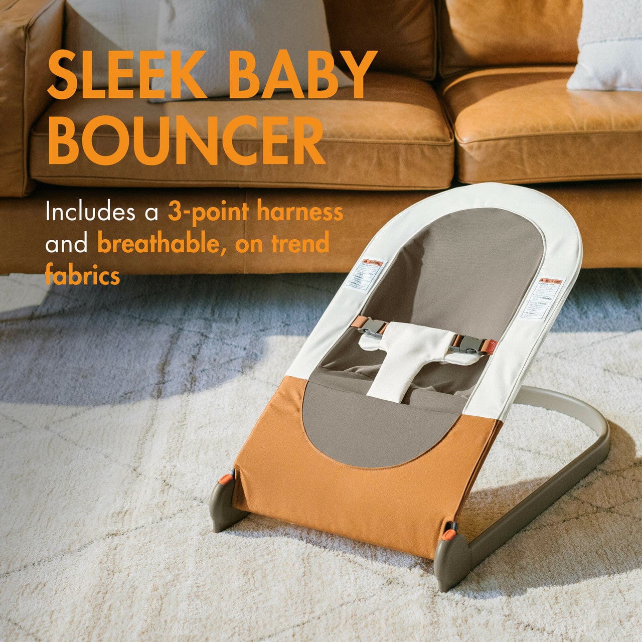Tomy Boon Slant Bouncer - Baby Bouncer Seat with Adjustable Recline, Vibrations & Toys for Newborns to Toddlers - Perfect for Playtime, Soothing & Developmental Activities at Home