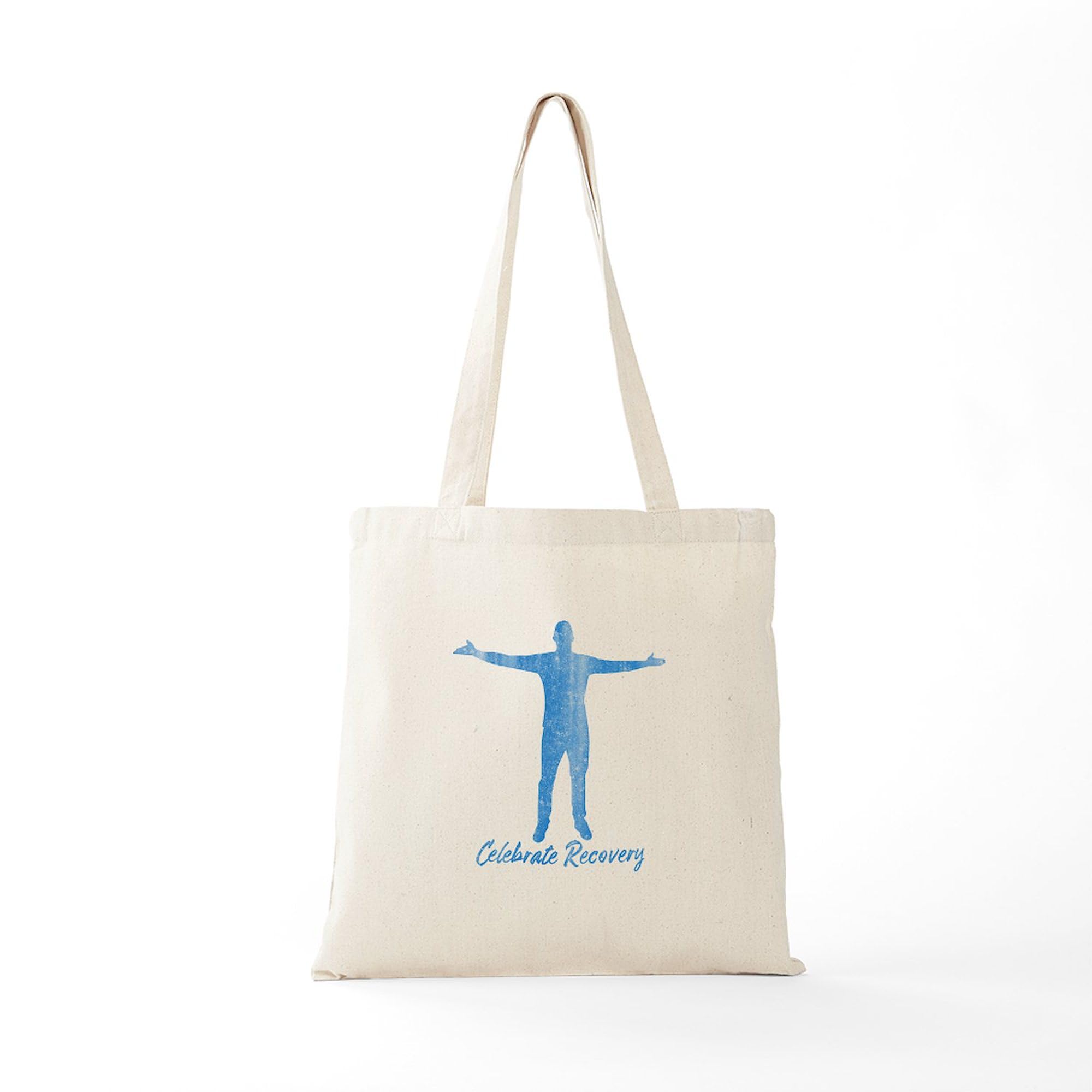 Celebrate Recovery Tote Bag - Natural Canvas Reusable Shopping Bag for Groceries, Beach & Daily Use | Eco-Friendly Cotton Tote for Women & Men