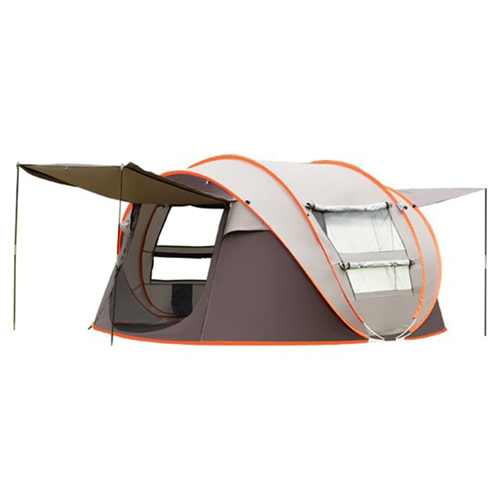 5-6 Person Instant Pop Up Camping Tent - Auto Open Hexagonal Hydraulic Cotton Tent for Warm Winter Camping | Perfect for Family Outdoor Adventures, Hiking Trips & Backyard Camping