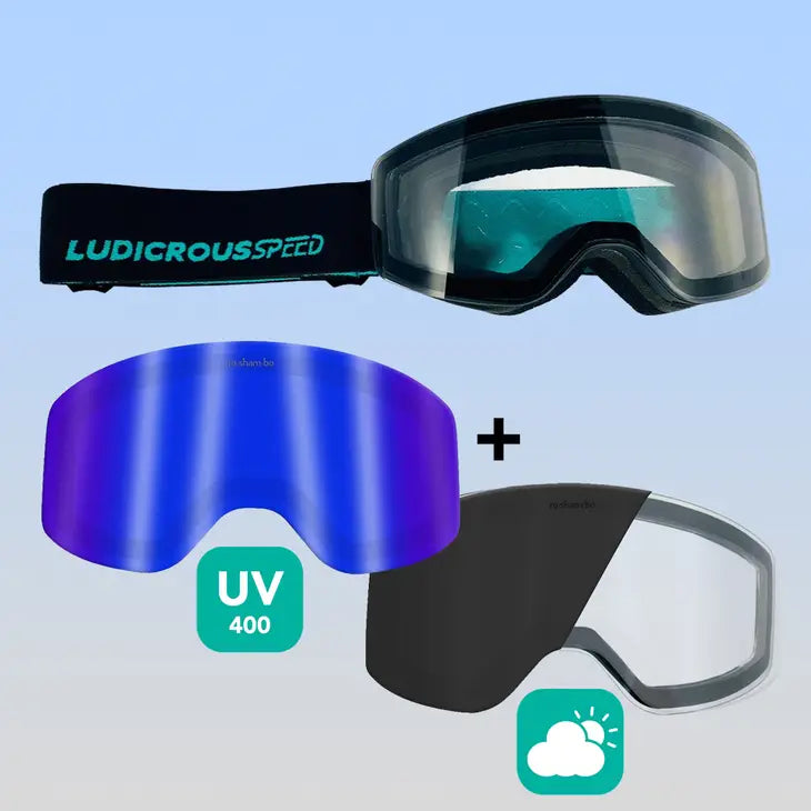 RoShamBo Youth Snow Goggles - Kids Anti-Fog UV Protection Ski Goggles for Boys & Girls - Perfect for Snowboarding, Skiing & Winter Sports