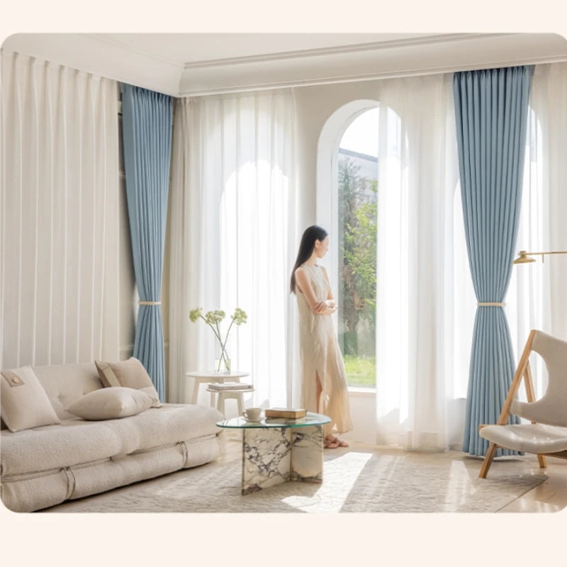 Amina Chenille Blackout Curtains - Thermal Insulated Custom Window Drapes for Bedroom & Living Room - Noise Reducing & Light Blocking for Better Sleep & Privacy