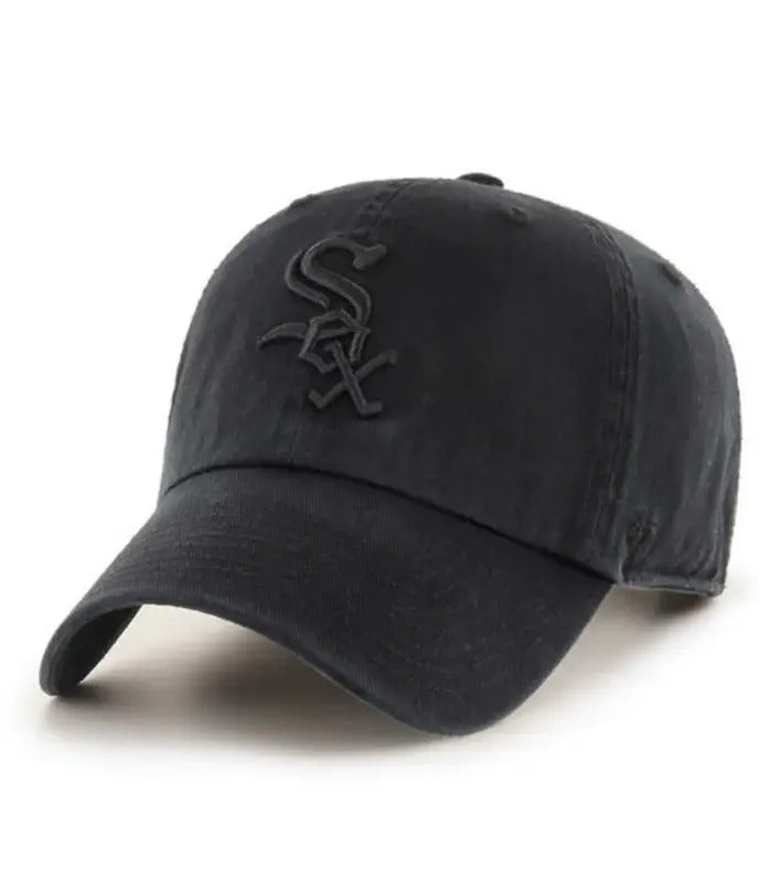 47 Brand Cleanup Chicago White Sox Adjustable Baseball Cap - Black for Men & Women | Perfect for Games, Outdoor Activities & Casual Wear