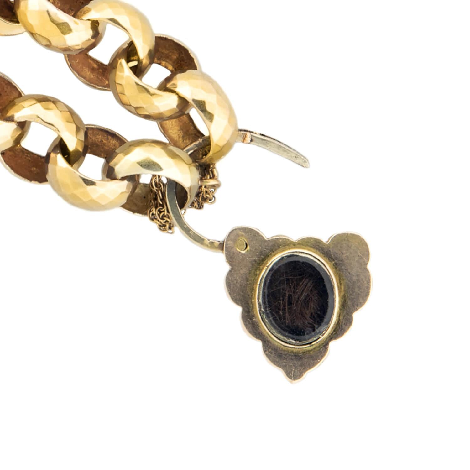 Victorian Style 14k Gold Garnet Mariner Link Padlock Locket Bracelet - Elegant Jewelry Gift for Women, Perfect for Valentine's Day, Anniversary & Special Occasions