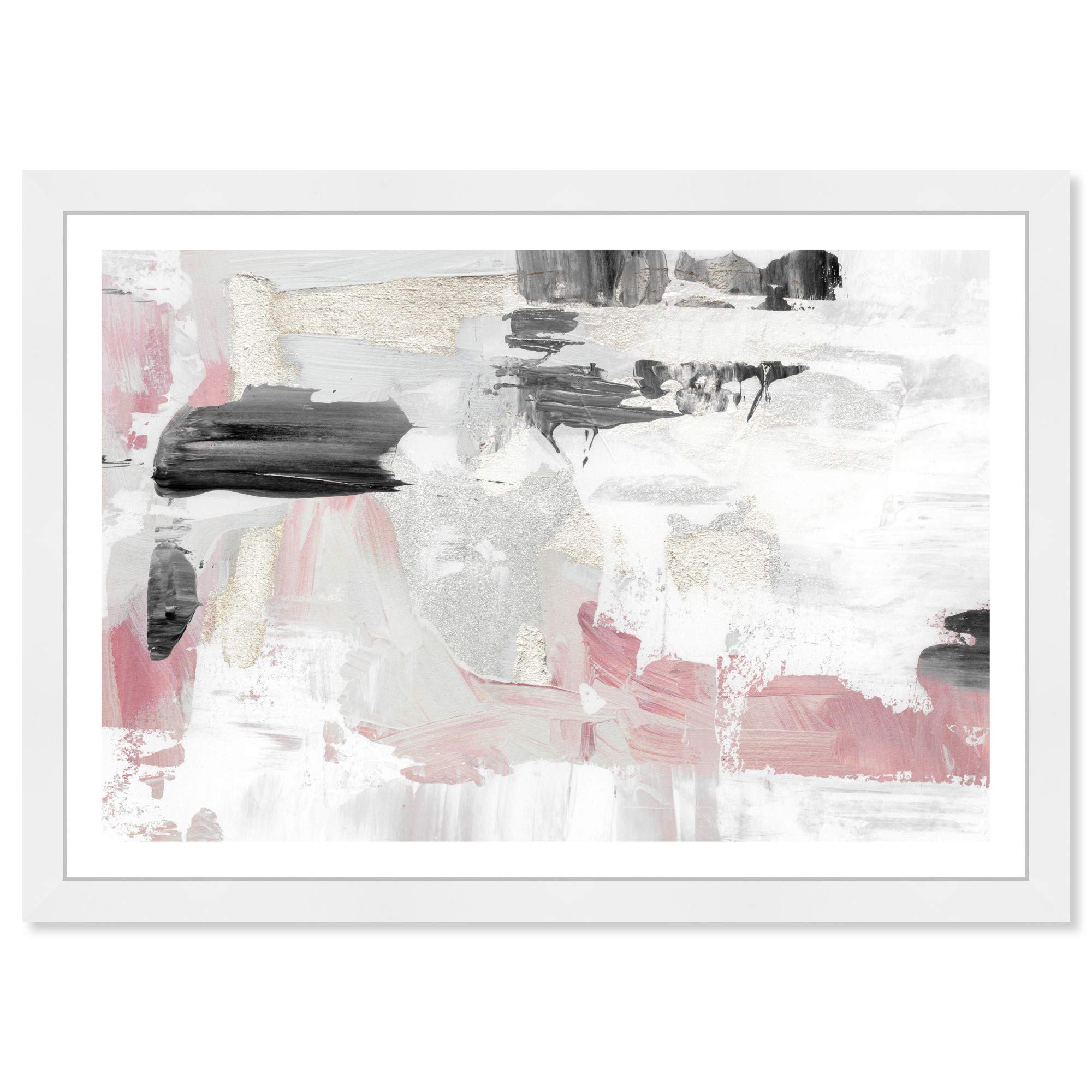 Abstract Framed Wall Art Prints 'Blush Rose Dream' Painting - Modern Home Decor for Living Room, Bedroom & Office | Large Canvas Artwork for Contemporary Interior Design