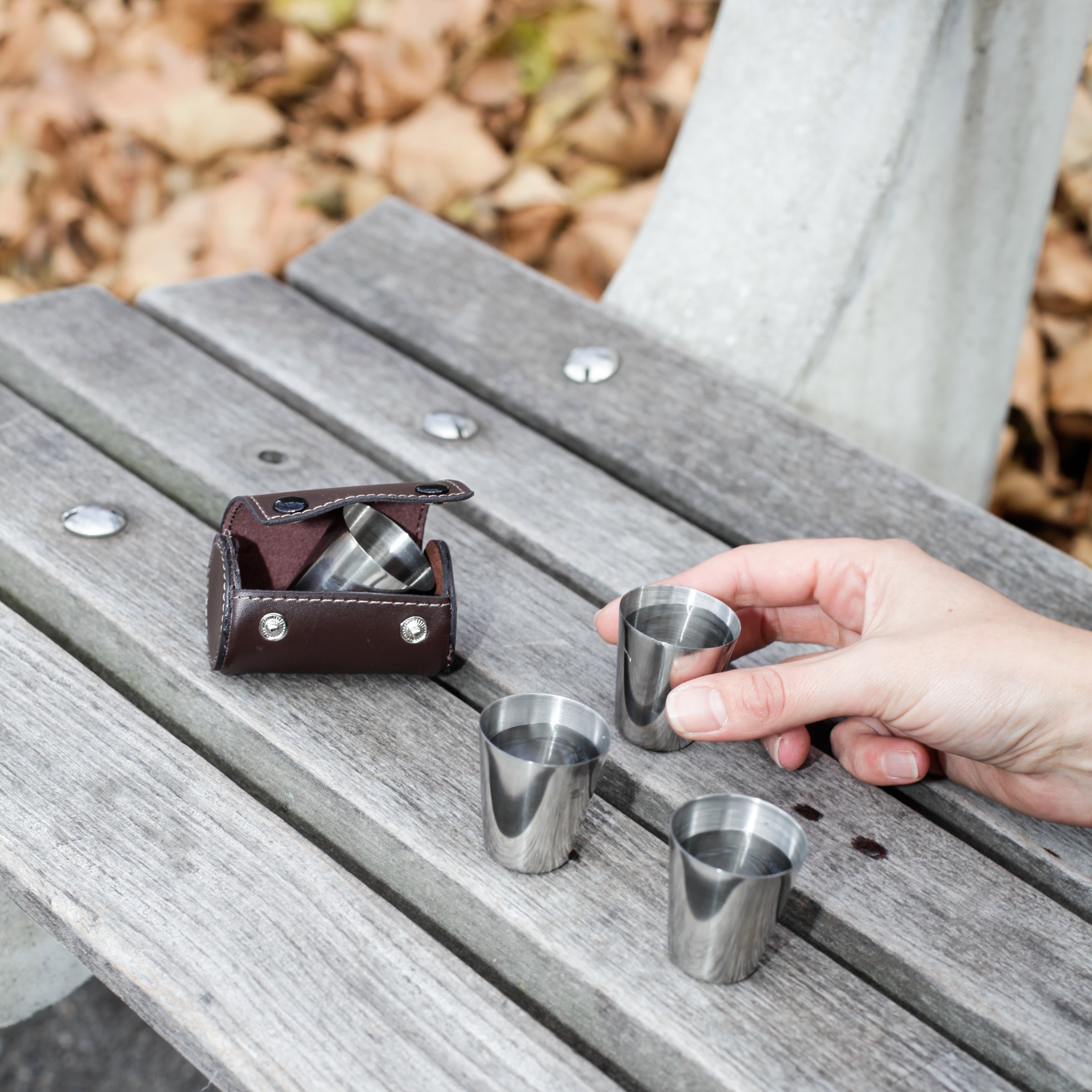 Premium Shot Glasses Set with Genuine Leather Case - Perfect for Whiskey, Tequila & Party Drinking Games - Ideal for Home Bars, Bachelor Parties & Gifts