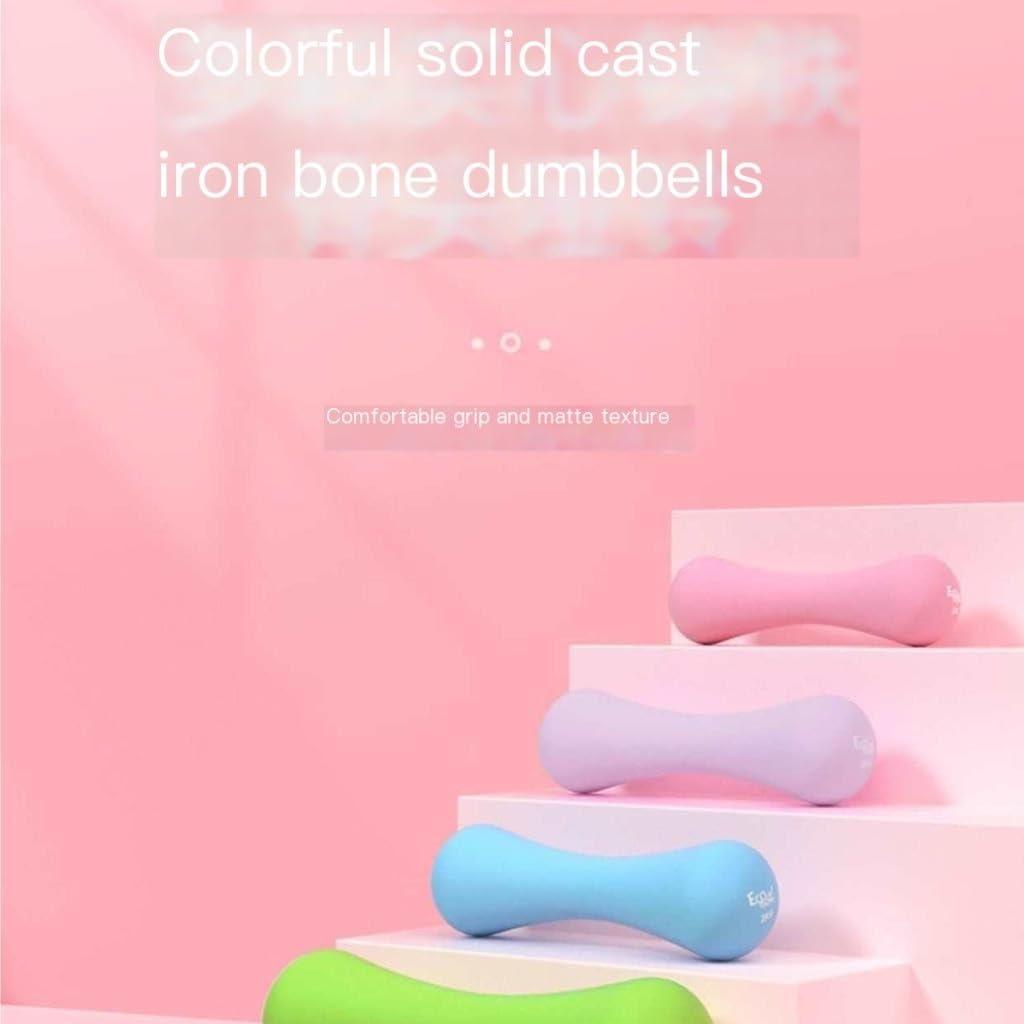 Plastic Coated Cast Iron Asian Bell Dumbbells for Men & Women - Home Gym Strength Training & Arm Workout Equipment for Fitness Enthusiasts | Perfect for Small Spaces & Home Workouts