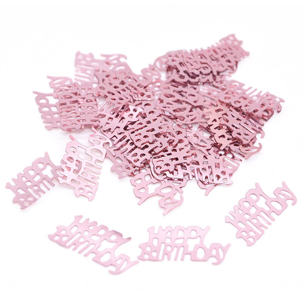 Rose Gold Birthday Confetti for Table Decorations - Premium Party Supplies with Scatter Sprinkles, Perfect for Birthday Parties, Baby Showers & Wedding Celebrations (Rose Gold-01)