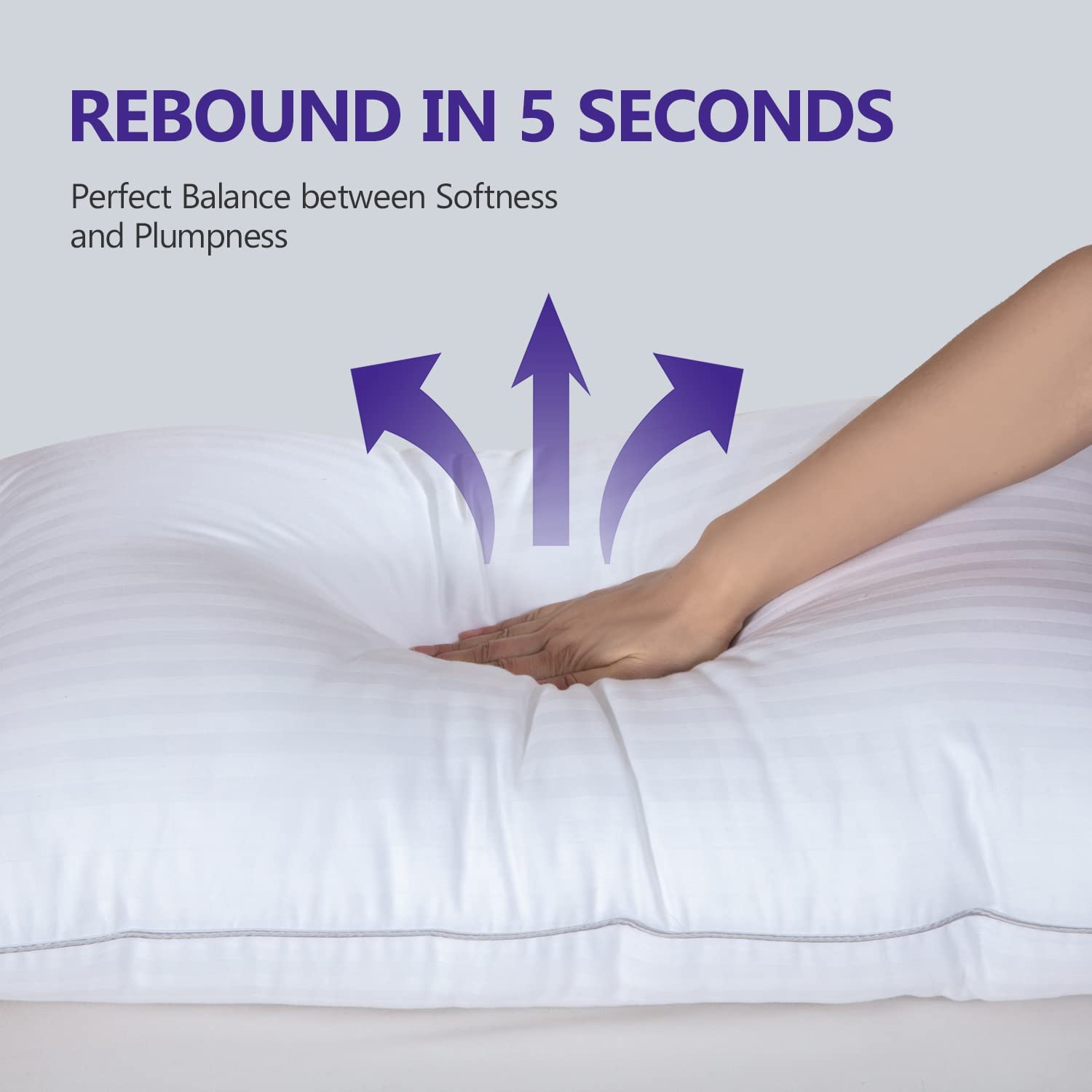 2 Pack King Size Pillows for Sleeping - 100% Breathable Cotton Cover, Soft Plush Down Alternative Filling, Medium Support for Side, Back & Stomach Sleepers, 20x36 Inches - Perfect for Bedroom, Hotel, Guest Room & Travel