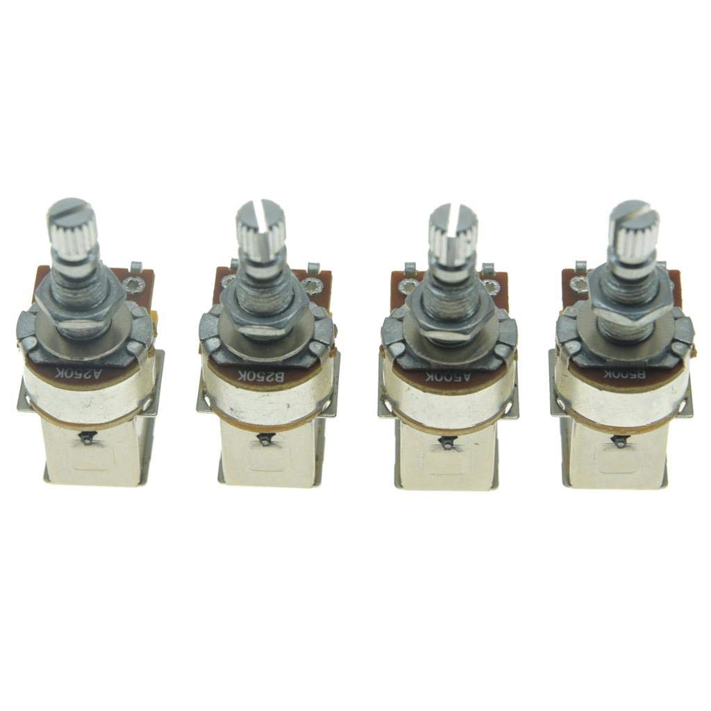B500K Linear Taper Guitar Potentiometer - Push Push Pot for Guitar & Bass (No Pull Design) - Perfect for Volume/Tone Control Mods & DIY Guitar Upgrades