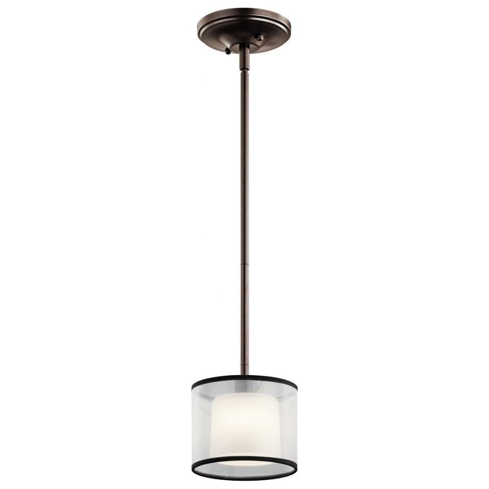 Kichler 43152MIZ Modern One Light Mini Pendant - Sleek Hanging Light Fixture for Kitchen Island, Dining Room, or Bedroom Decor