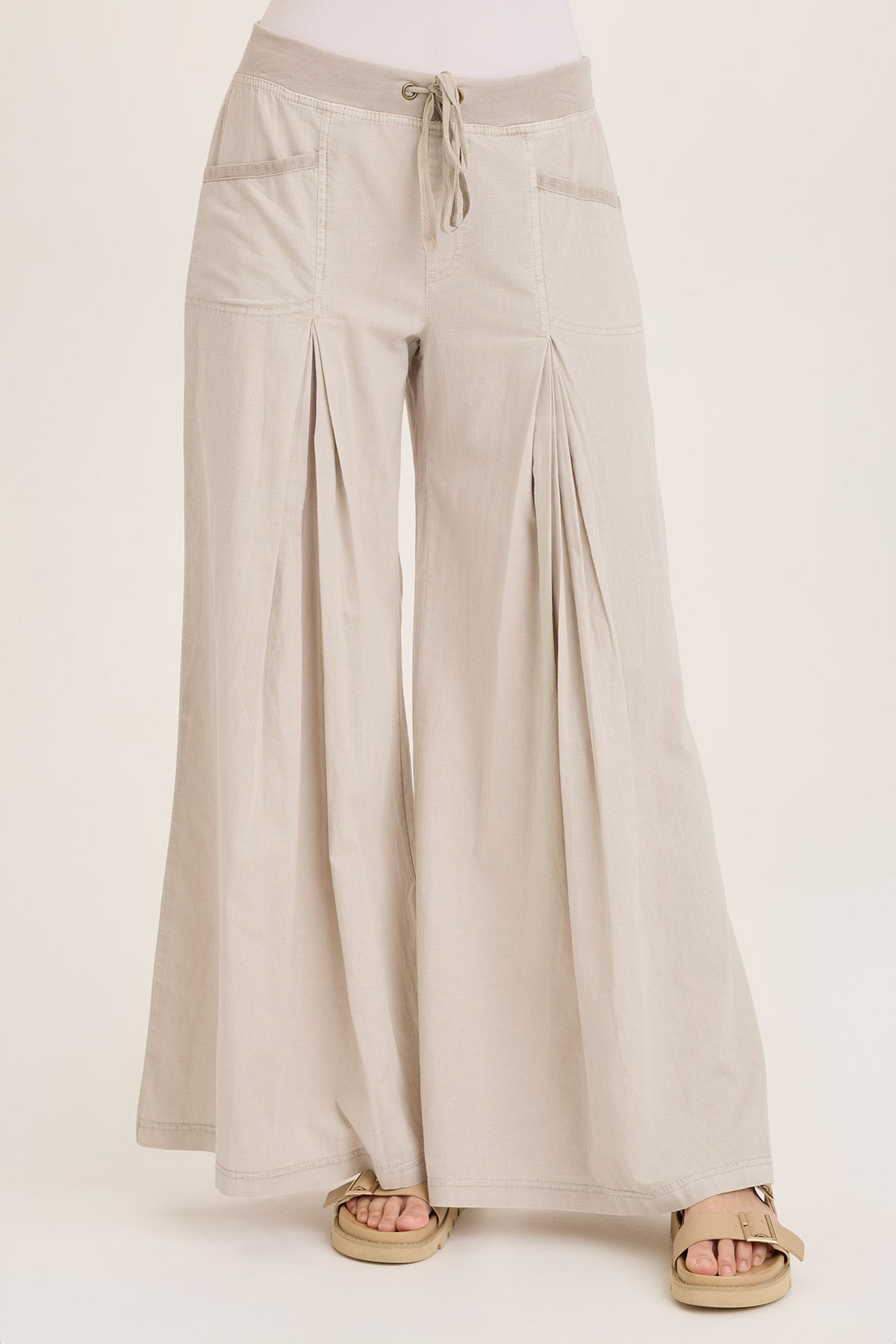 Zorba Linen Ultra Wide Leg Pants for Women - Breathable High Waisted Palazzo Pants - Perfect for Summer, Beach, Yoga & Boho Fashion