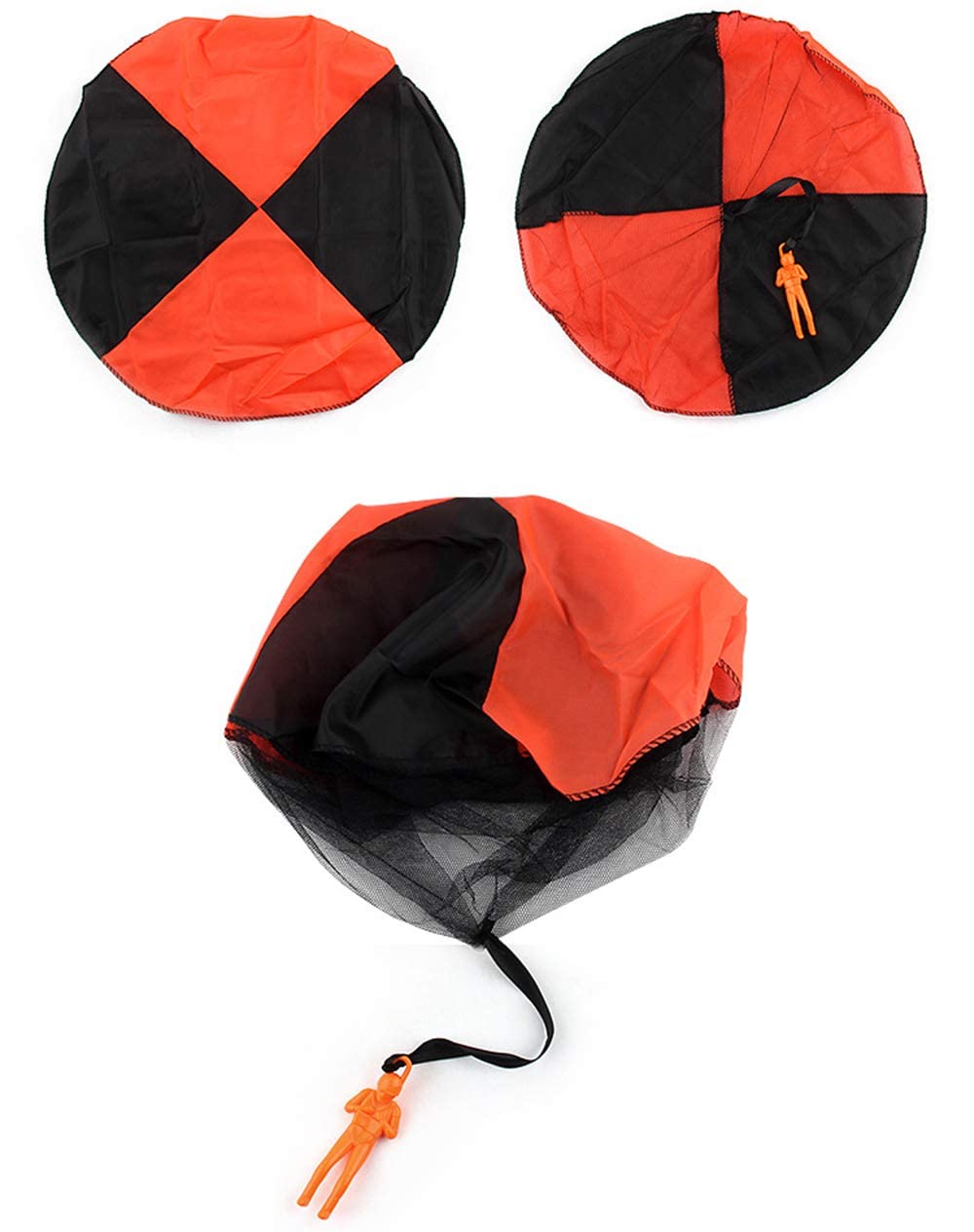 12 Pack Parachute Toys for Kids - Tangle Free Throwing Parachute Figures with Plastic Warriors - Perfect for Outdoor Play, Birthday Party Favors, and Backyard Games