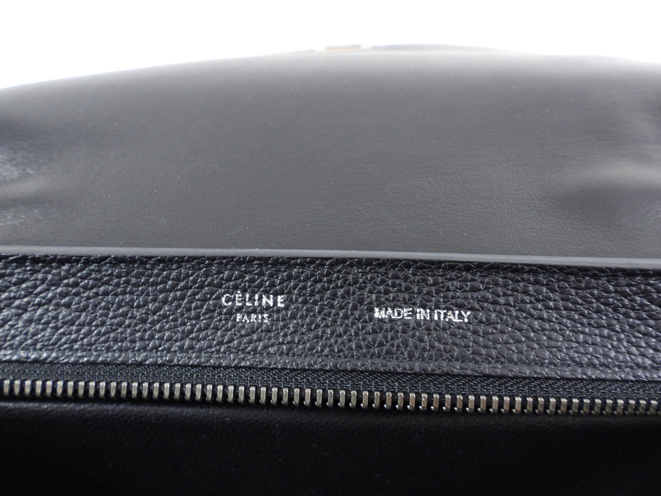 Celine Small Black Leather & Suede Trapeze Handbag for Women | Luxury Crossbody Purse for Work, Travel & Evening Out