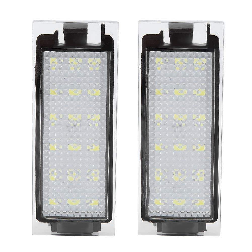 Acouto 2Pcs LED License Plate Light for Renault Twingo Clio Megane Lagane - Super Bright Waterproof Car Bulbs Replacement for Night Driving & Parking Safety