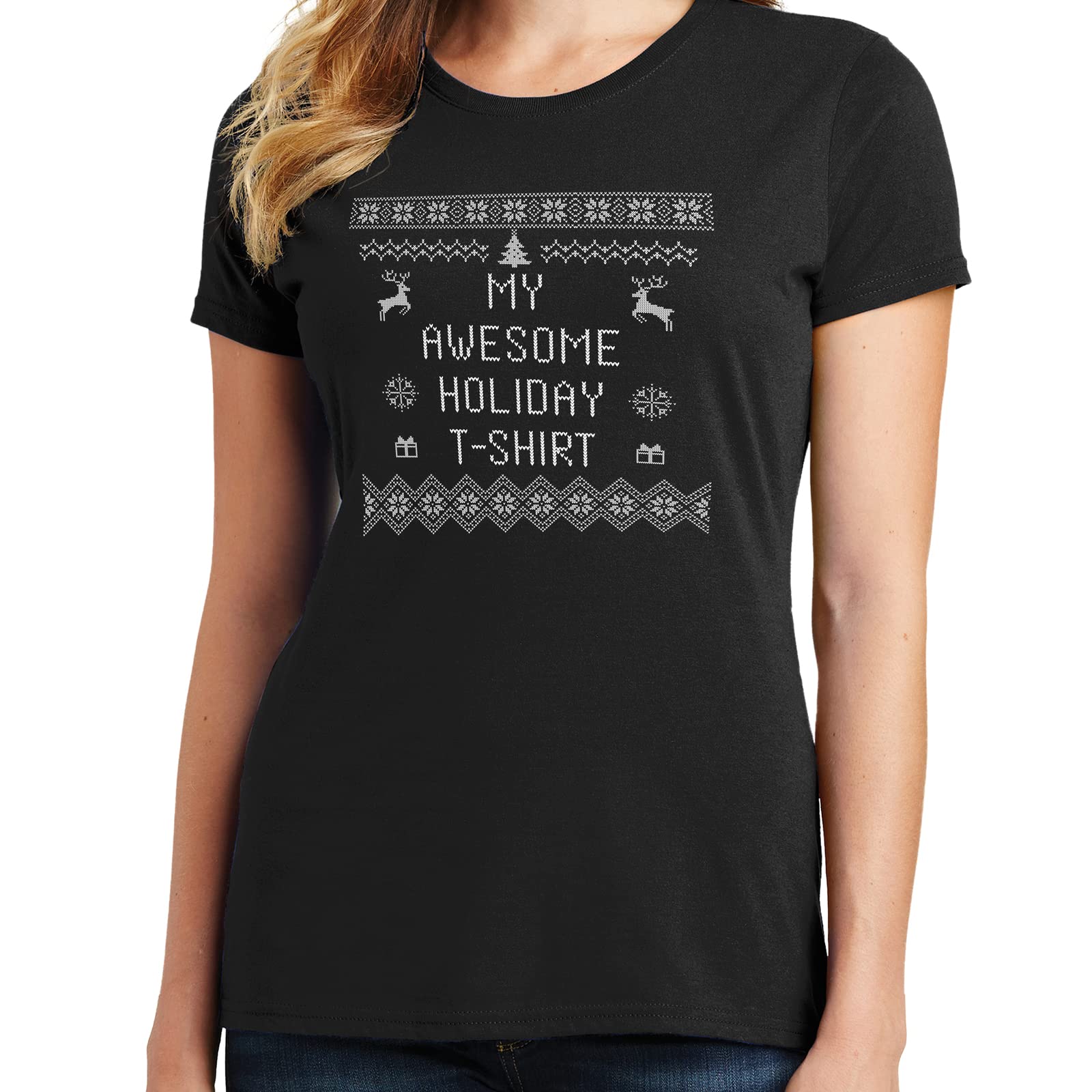 GotPrint Women's Christmas Graphic T-Shirts - Festive Holiday Tees for Women - Perfect for Christmas Parties, Family Gatherings & Holiday Events