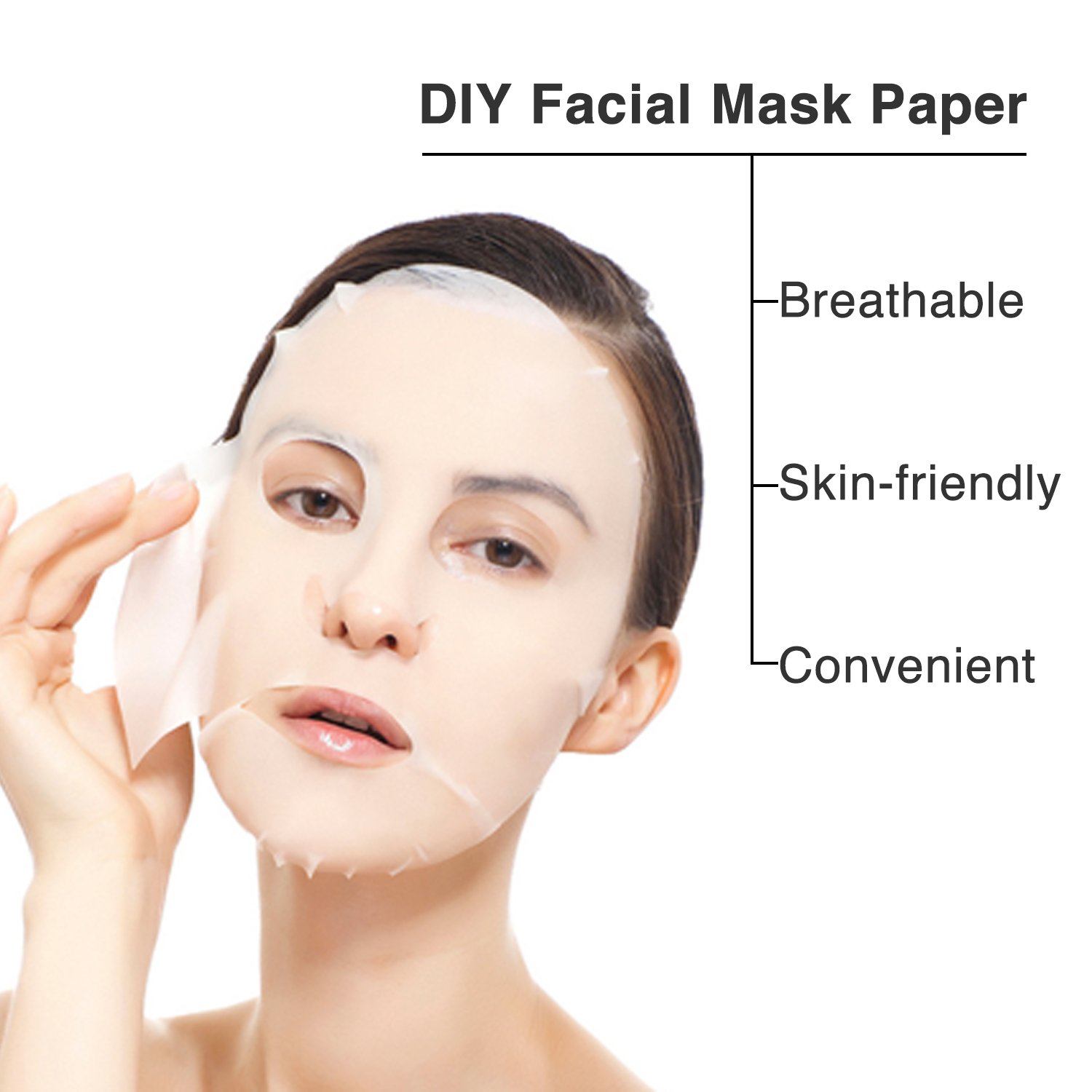 100 Pcs Compressed Facial Mask Sheets - Natural Cotton DIY Disposable Face Mask Paper for Skin Care & Beauty, Includes Free Mask Bowl & Brushes - Perfect for Spa, Home Skincare Routine & Relaxation