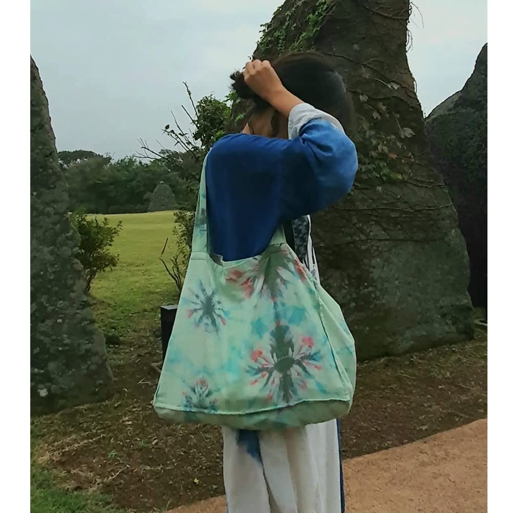 O&ON Linen Tote Bag - Handmade Natural Shoulder Bag for Beach & Shopping