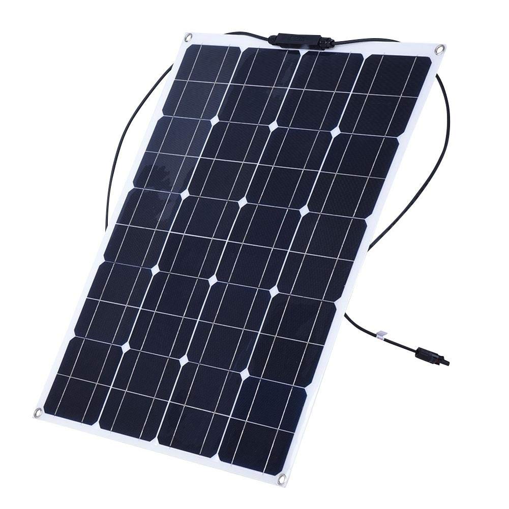 80W Monocrystalline Solar Panel - Semi Flexible, Bendable, Ultra Lightweight 12V Solar Charger for Car, Boat, RV | Portable Power Solution for Outdoor Travel, Camping & Emergency Backup