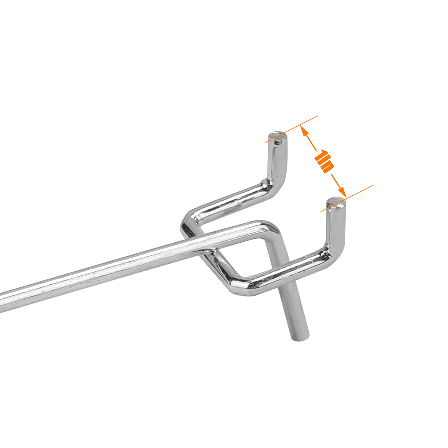 50-Pack 6 Inch Heavy Duty L-Shaped Pegboard Hooks - Galvanized Steel with Rubber Tips for 1/4