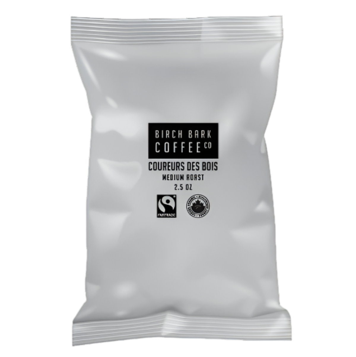 Premium Birch Bark Coureurs Des Bois Fair Trade Organic Coffee Pods, 24 x 2.5 oz Packs - Perfect for Home Brewing, Office Use & Camping Trips