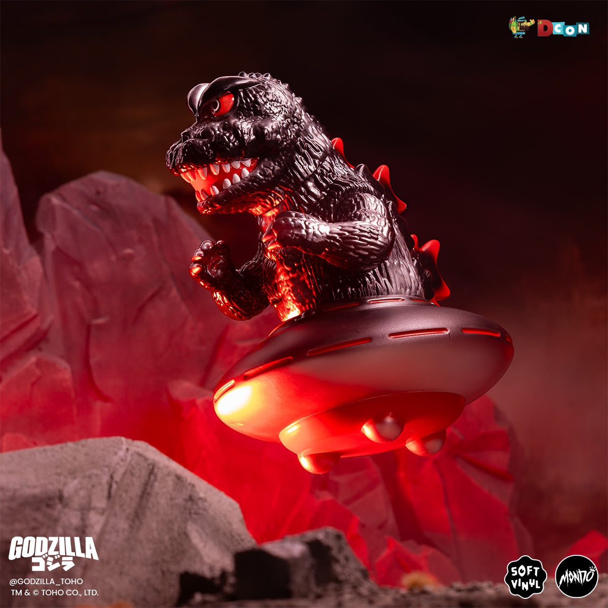 Godzilla UFO Soft Vinyl Figure - Xilien Black (Designer Con Exclusive) | Collectible Japanese Kaiju Toy for Display & Gifts | Perfect for Anime Fans & Pop Culture Collectors