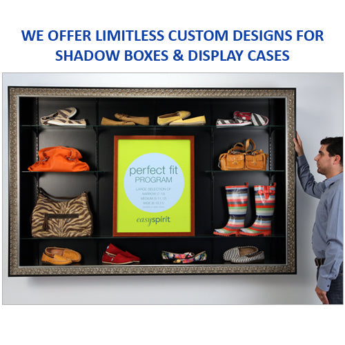 20x30 Shadow Box Display Case with Glass Shelves - SwingFrame SUPER WIDE FACE Metal Frame - 16 Inch Deep Display for Collectibles, Memorabilia & Awards - Perfect for Home Decor, Office Display & Retail Showcase