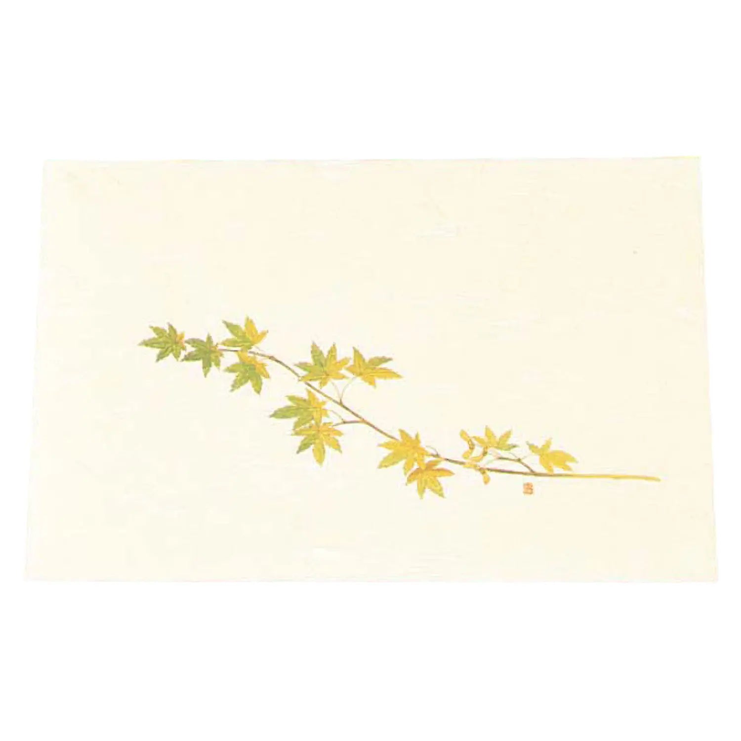 Artec Washi Paper Cream Placemat Set - 100pcs Japanese Momiji Green Table Mats for Dining, Party & Home Decor | Eco-Friendly & Elegant