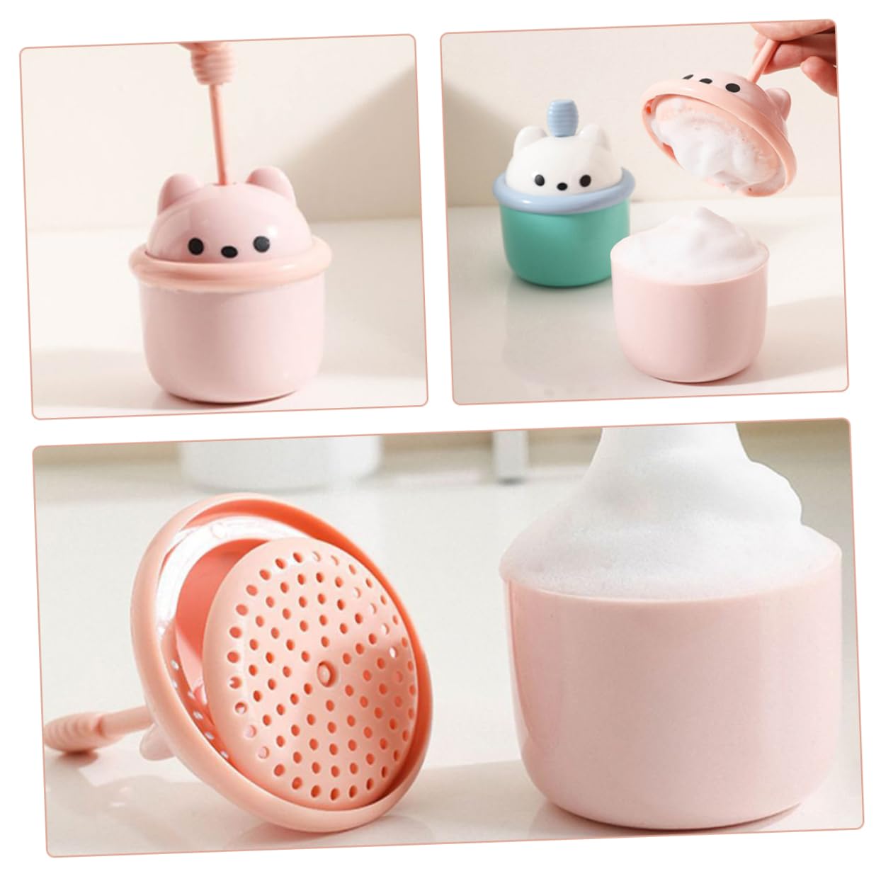 Portable Facial Cleansing Bubble Maker - 3 Piece Set for Deep Pore Cleansing | Easy to Clean & Travel-Friendly | Perfect for Home Spa & Skincare Routine