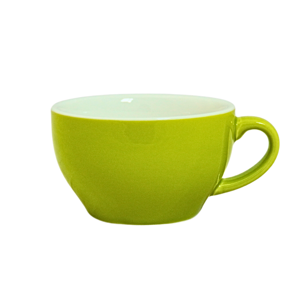 Premium Latte Cup Set - 250ml (8oz) Porcelain Coffee Mug with Handle - Perfect for Home, Office & Cafe Use