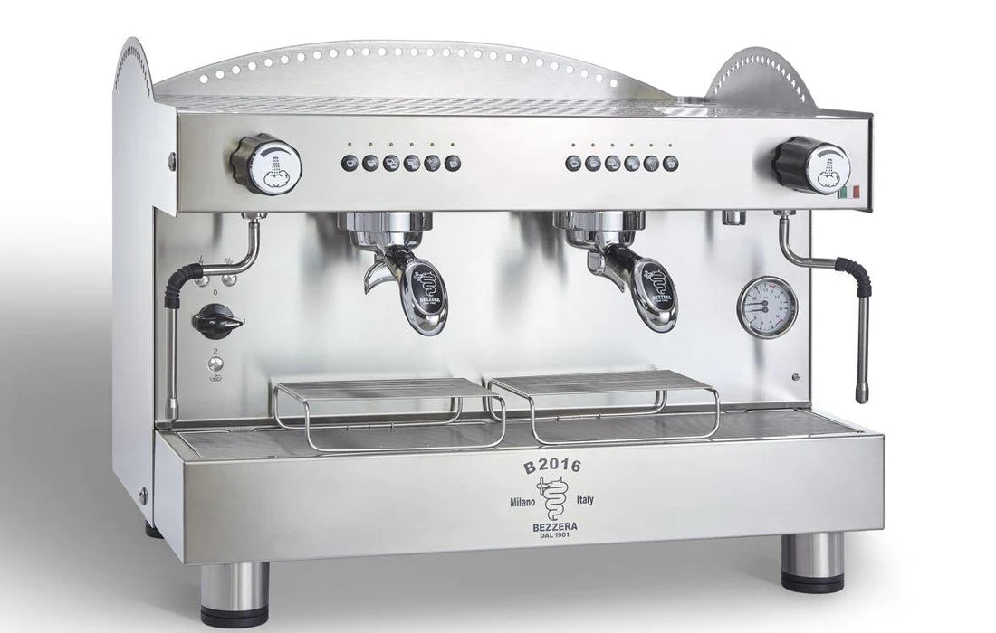 AMPTO 2-Group Automatic Espresso Machine - UL/NSF Certified, 220V Commercial Coffee Maker (Model B2016DE2IS4E) - Perfect for Cafes, Restaurants & Coffee Shops