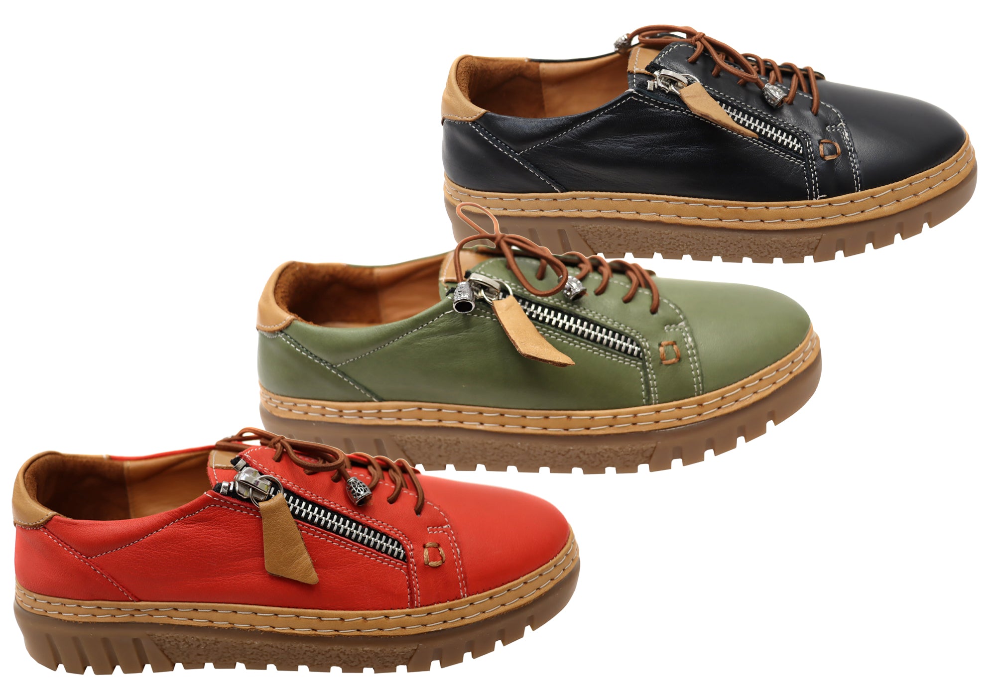 Orizonte Folair Women's Comfortable Leather European Shoes - Stylish & Breathable for Work, Travel & Casual Wear