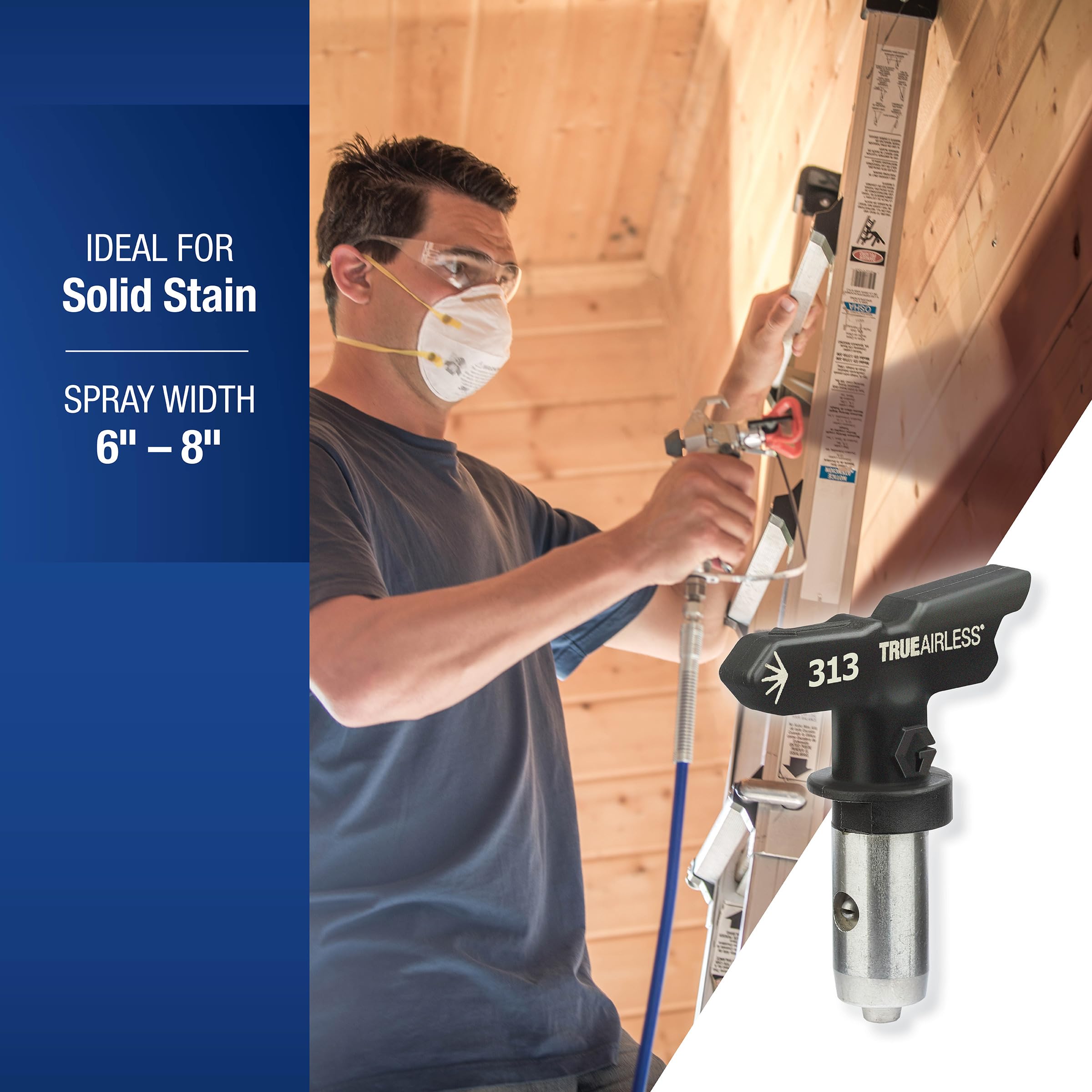 Graco TRU313 TrueAirless 313 Spray Tip - High Performance Airless Paint Sprayer Nozzle for Professional Painting Projects - Perfect for Interior Walls, Exterior Surfaces, and DIY Home Renovations