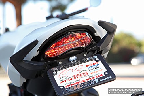 Smoke Lens Sequential LED Tail Lights for Ducati Monster 797 821 1200 (2014-2021) & Supersport (2017-2020) - High Visibility Brake Lights for Night Riding & Enhanced Motorcycle Safety