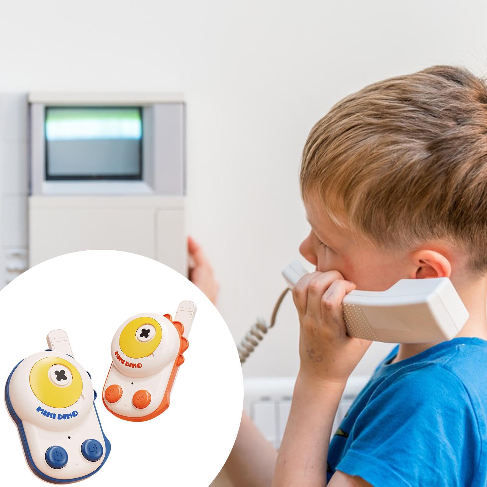 Xiixuuj Dinosaur Walkie Talkies for Kids - Rechargeable 2-Way Radios with 2 Pack, Portable Outdoor Toys for Boys & Girls - Perfect for Camping, Hiking and Backyard Adventures